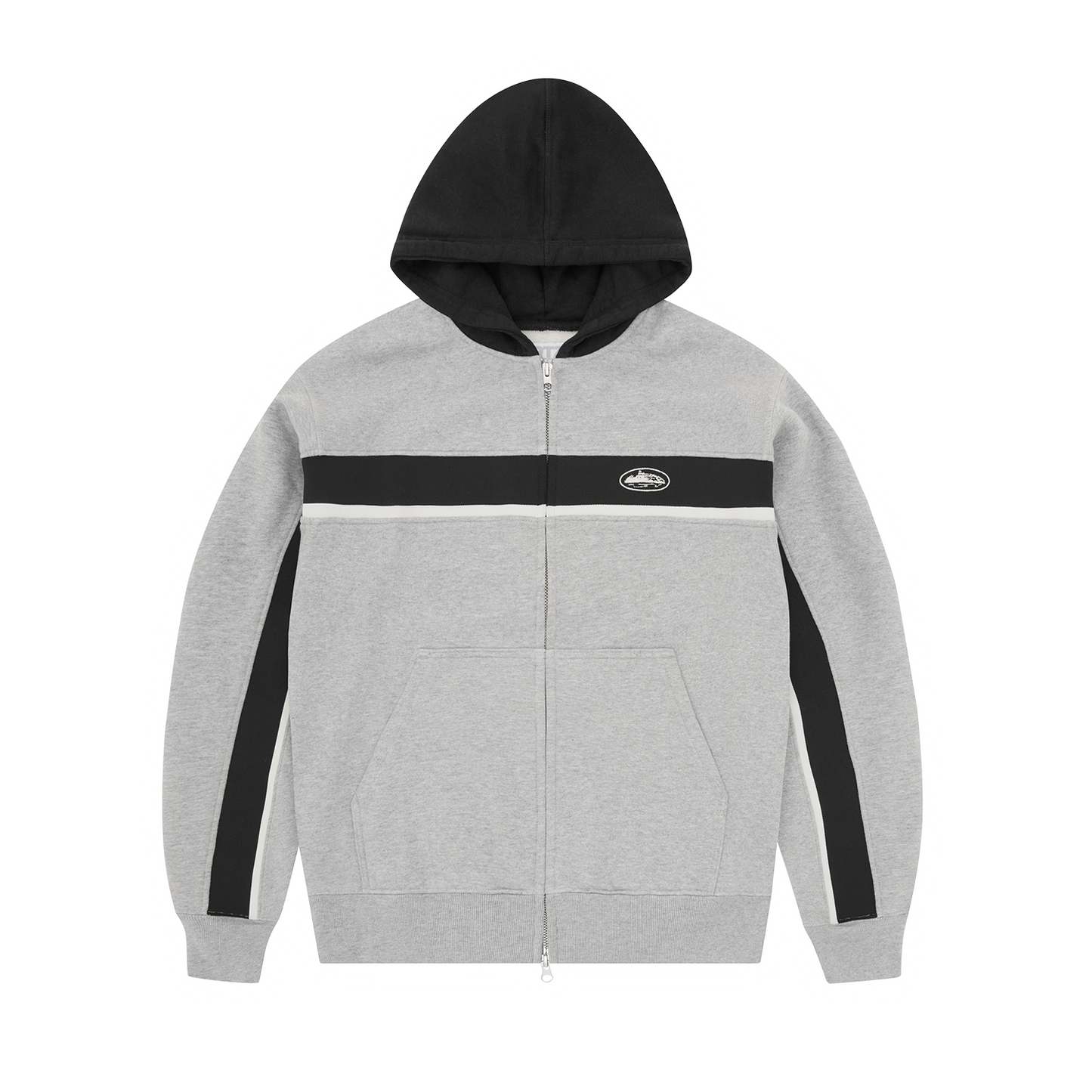 RIBBED SPORTEIZ ZIP HOODIE [HEATHER GREY]